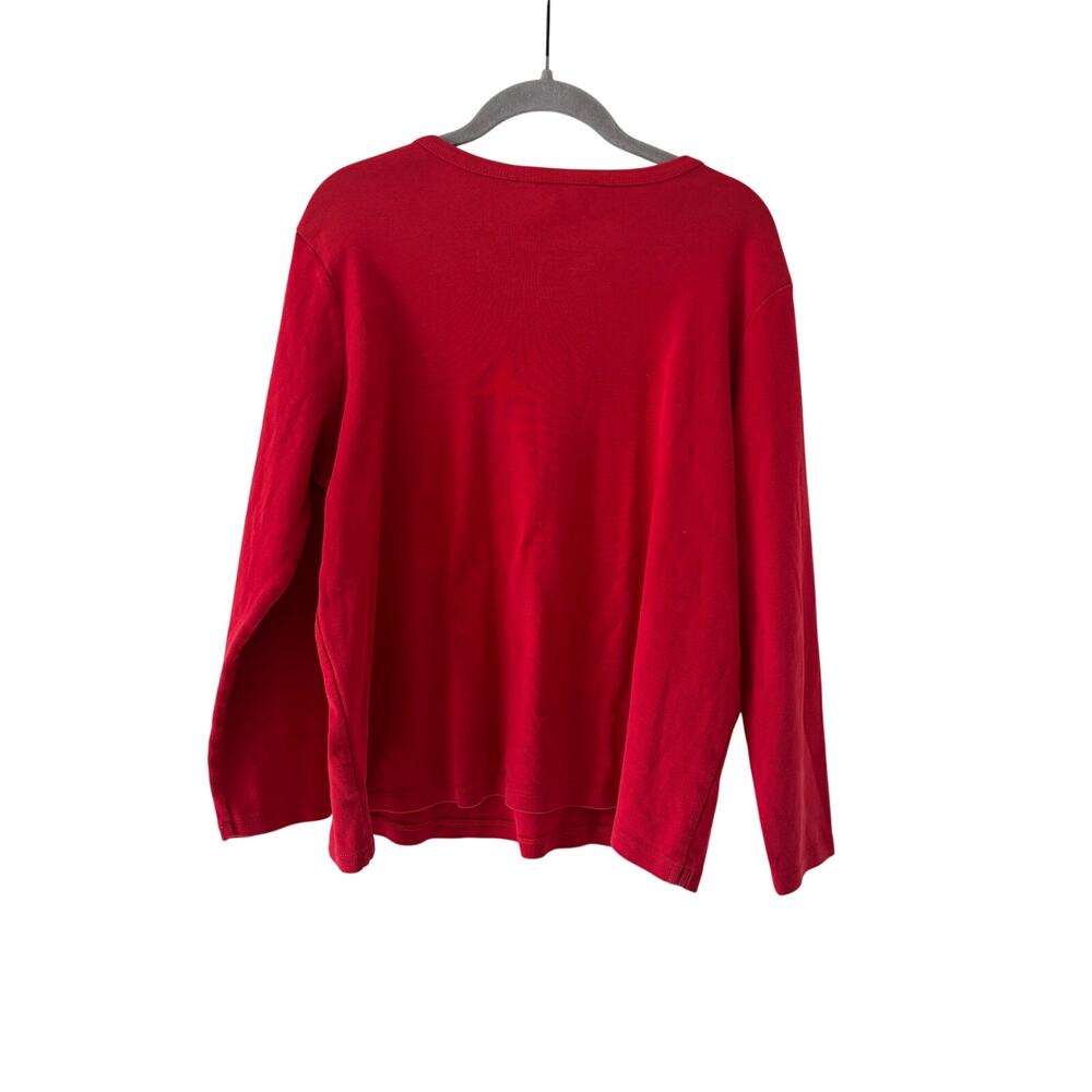 Lauren Ralph Lauren Red Long Sleeve Cotton Shirt 2X - Picture 9 of 9